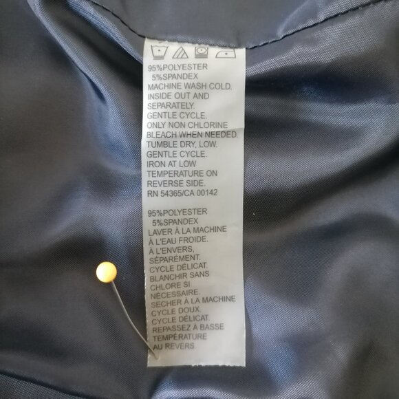 TanJay Womens Blue Floral 3/4 Sleeve Lined Open Front Cropped Jacket Size 16P - Picture 6 of 6